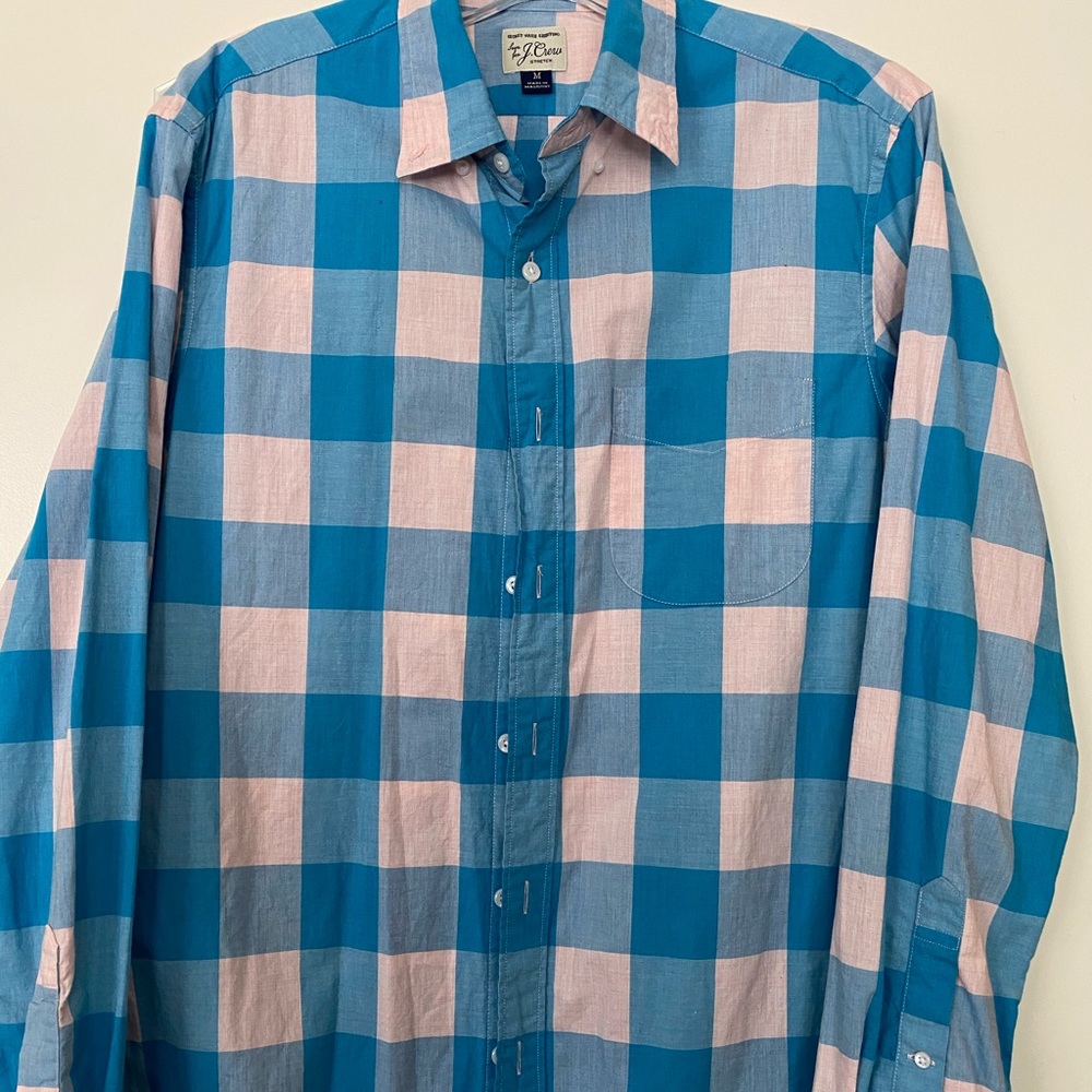 Mens J Crew long sleeve button down shirt